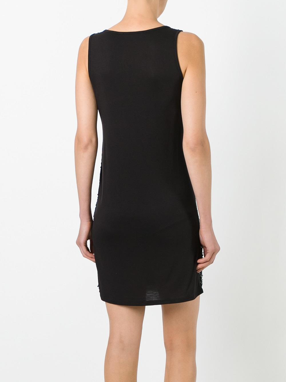 sequinned logo tank dress