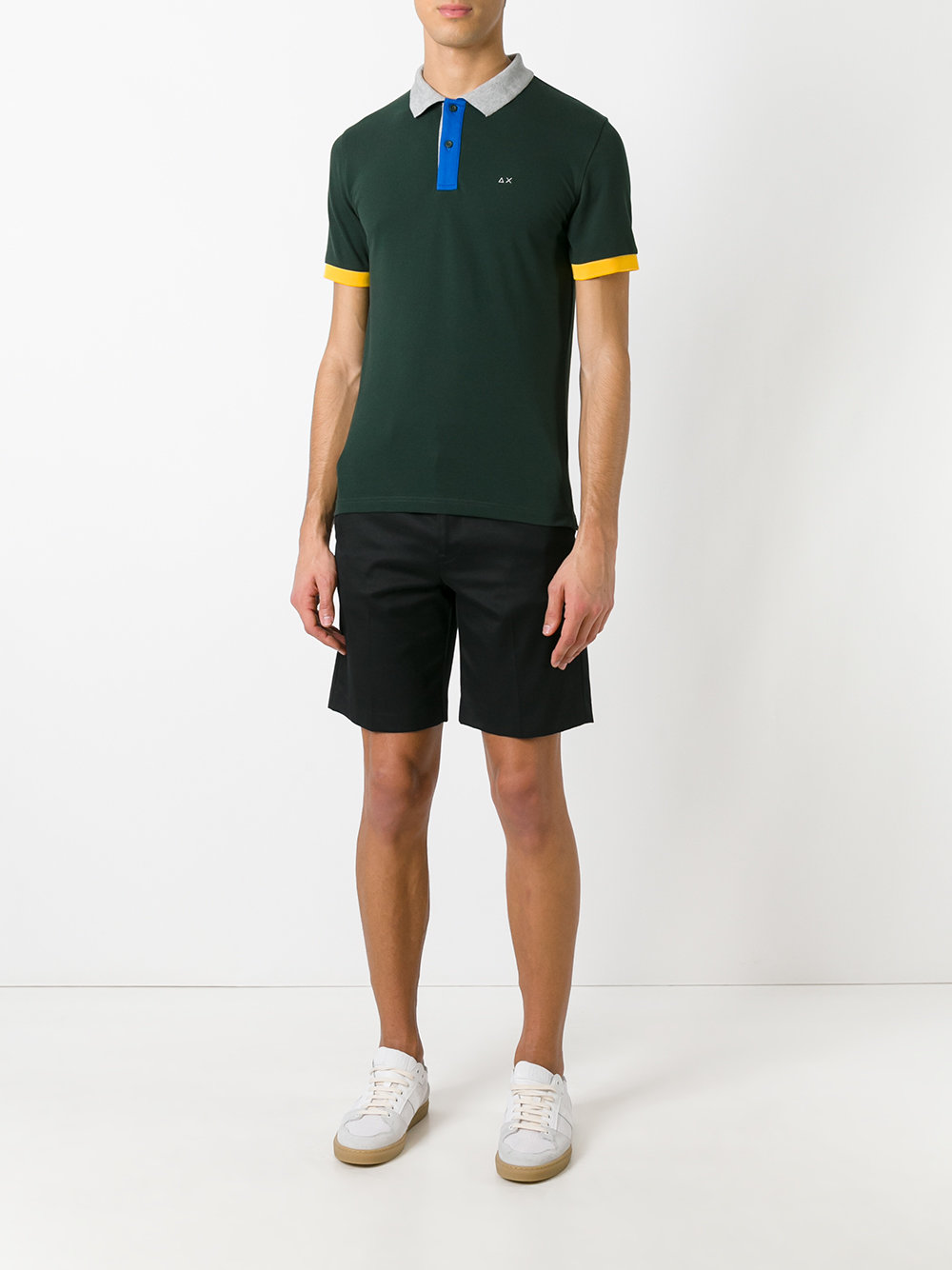contrast polo shirt