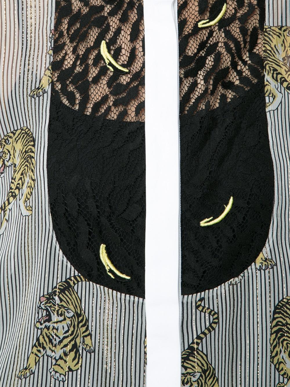 contrast panel shirt 