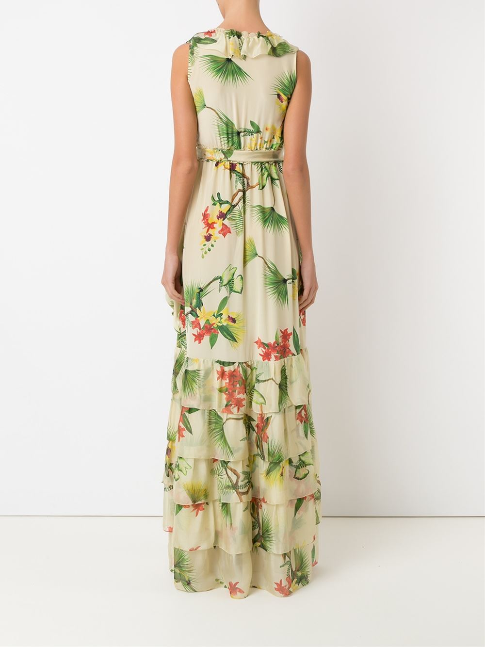 floral print silk dress