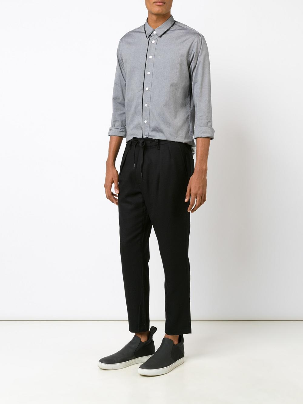 drawstring tapered trousers