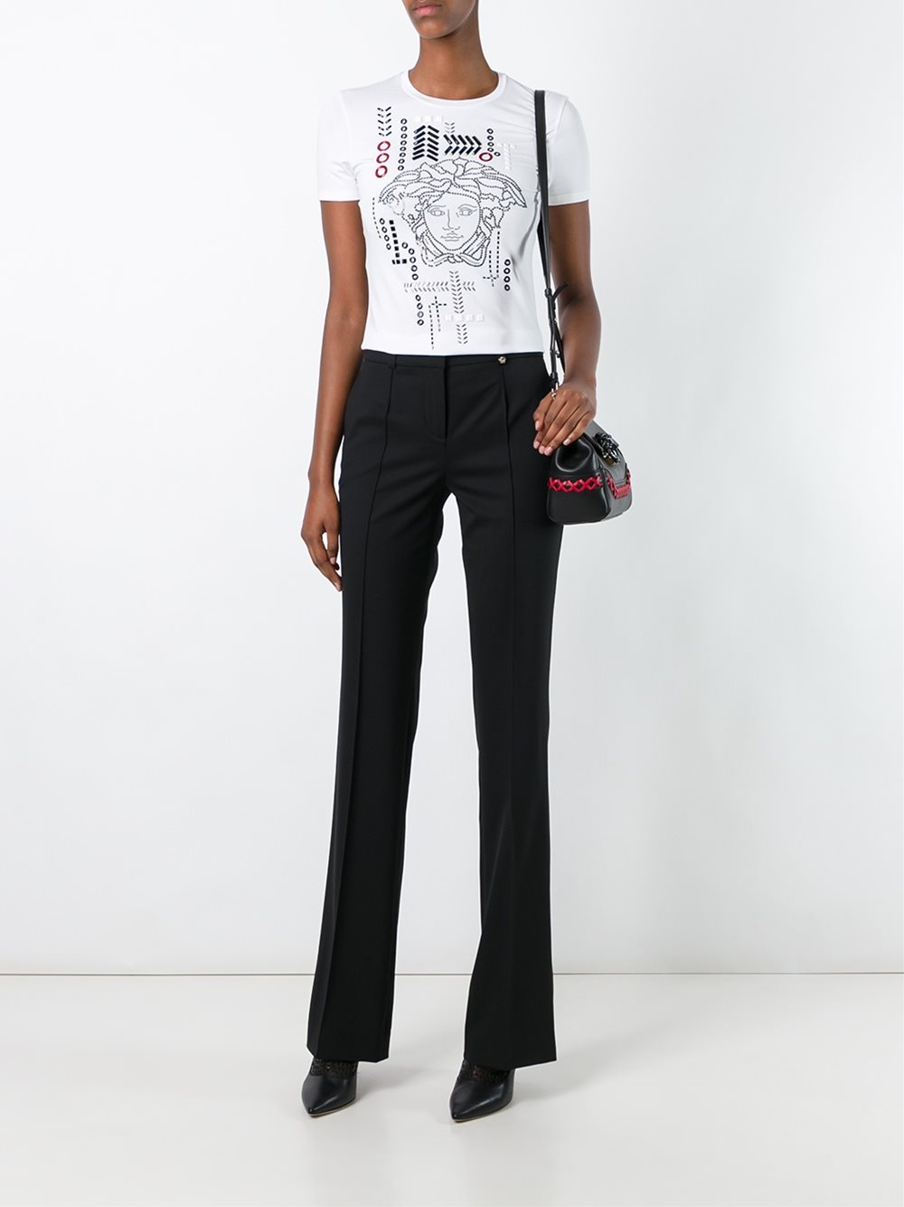 tailored trim detail trousers