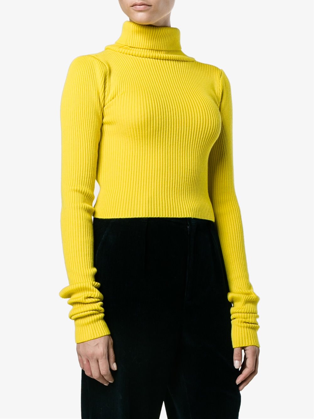 ribbed turtleneck jumper