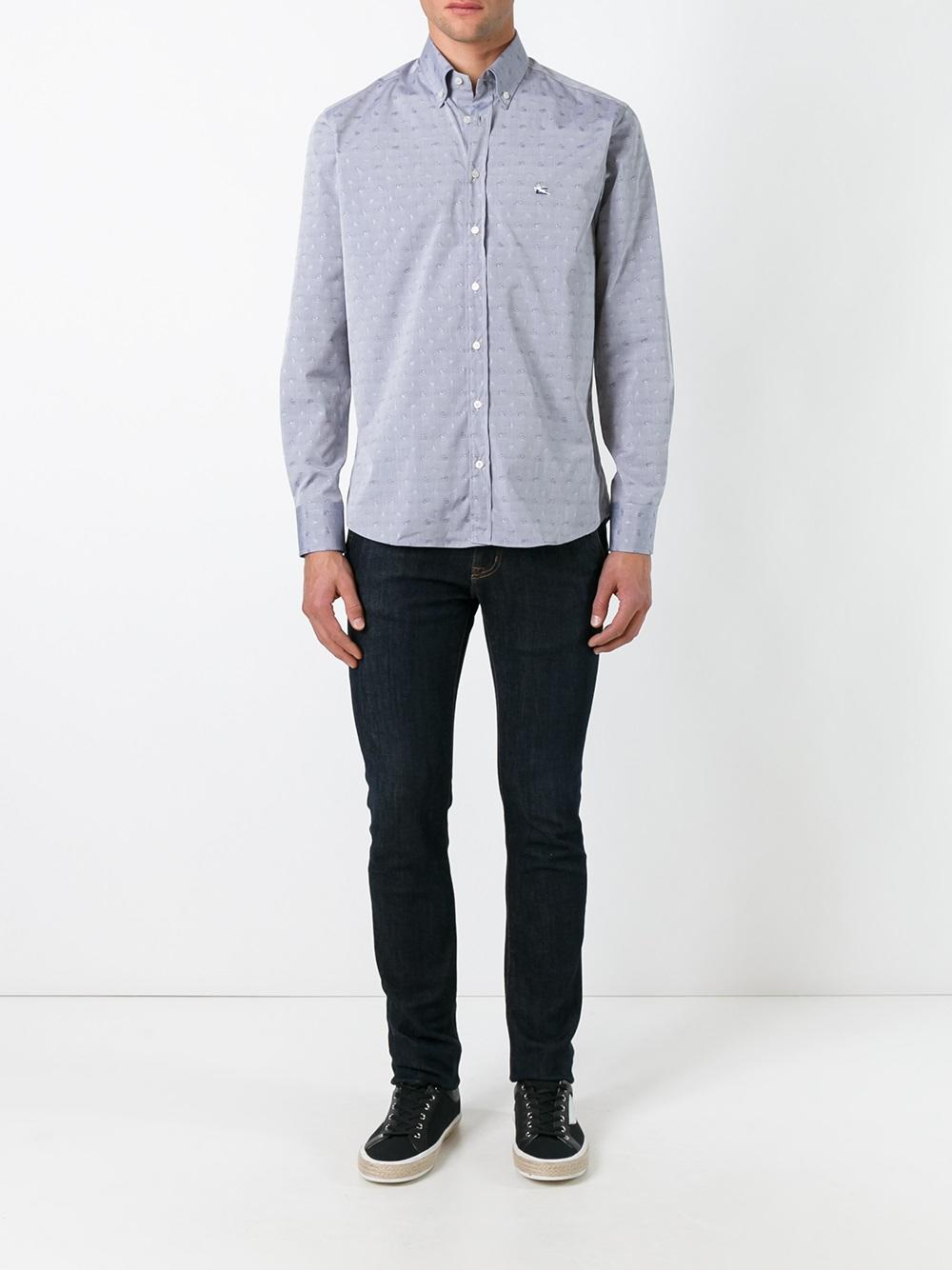 paisley embroidery shirt