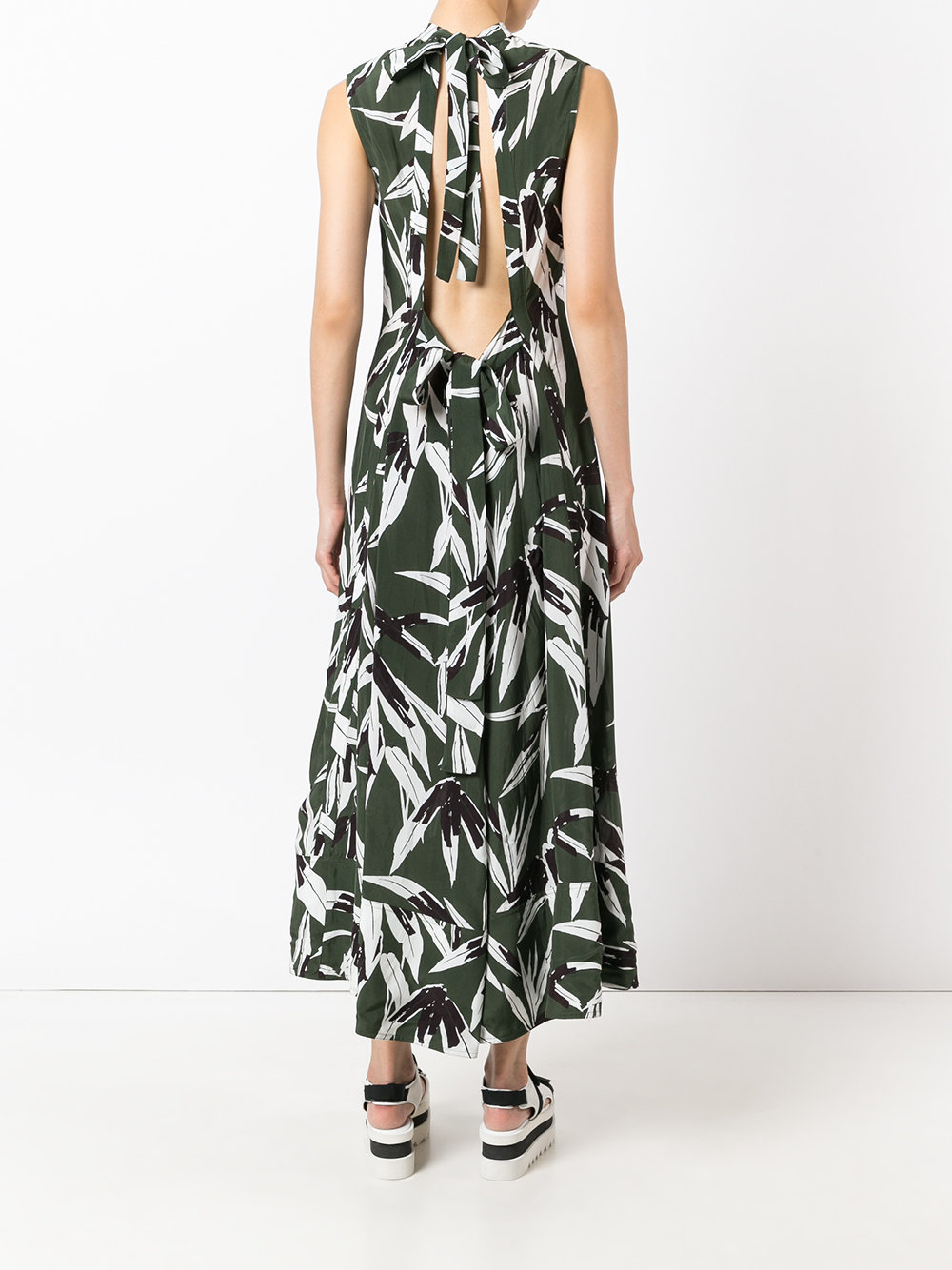 Swash print high neck dress