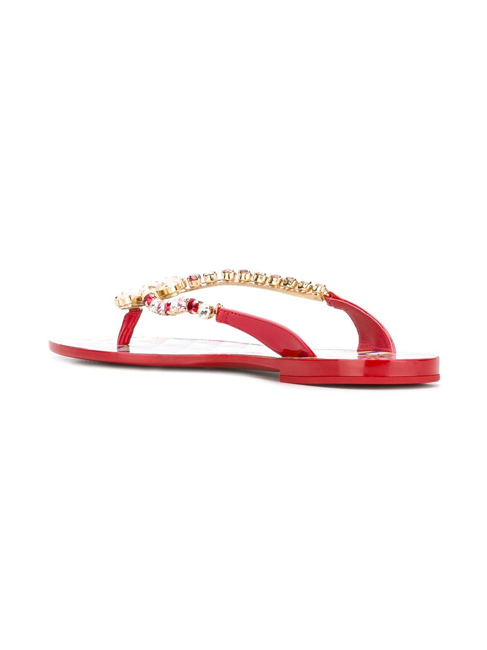 embellished flat sandals