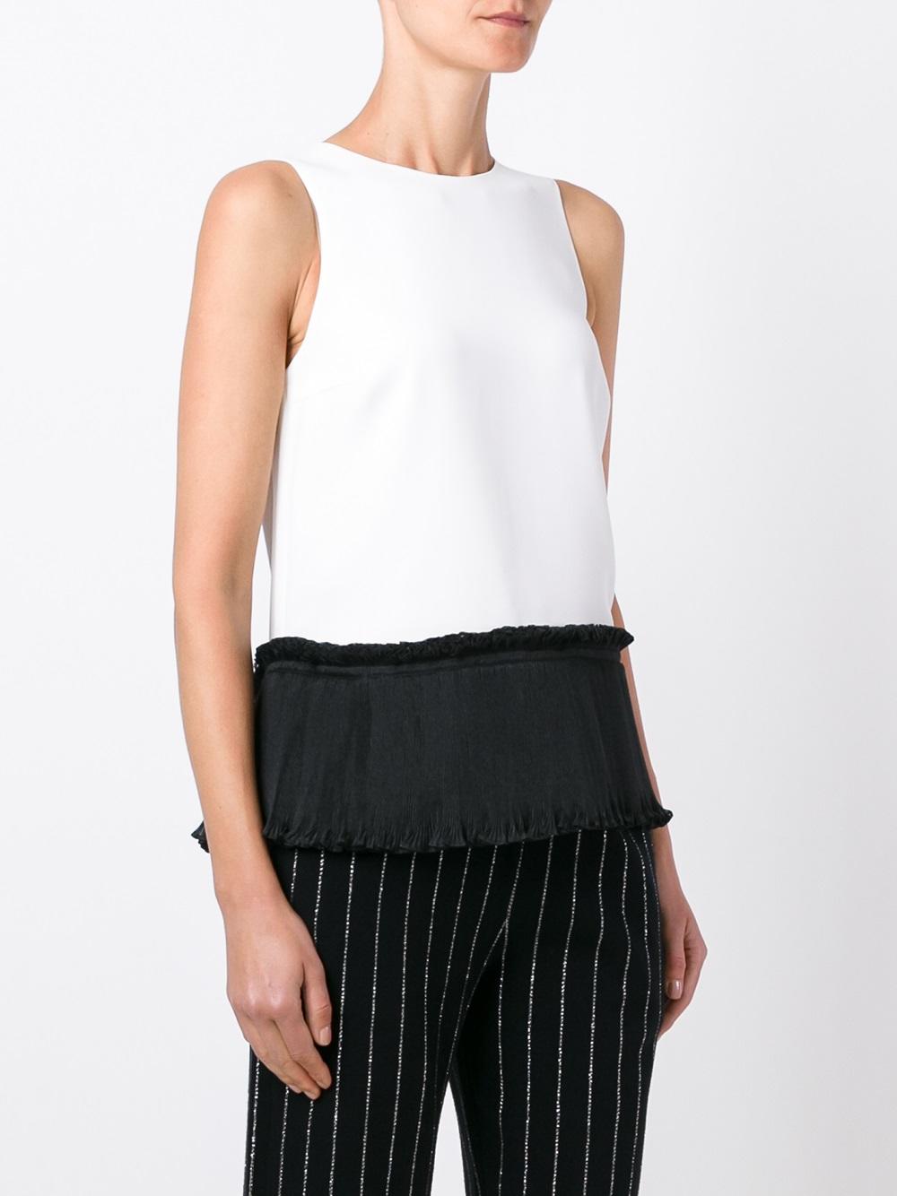 pleated hem tank top