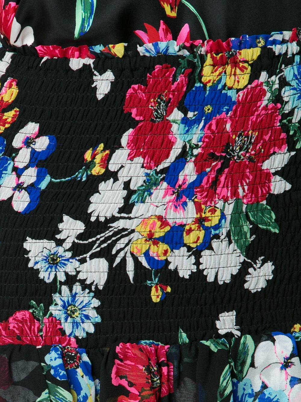 floral ruffled skirt