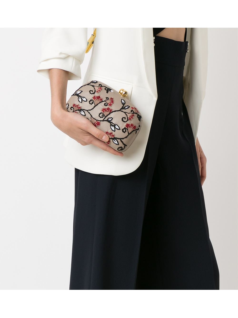 embroidered clutch bag