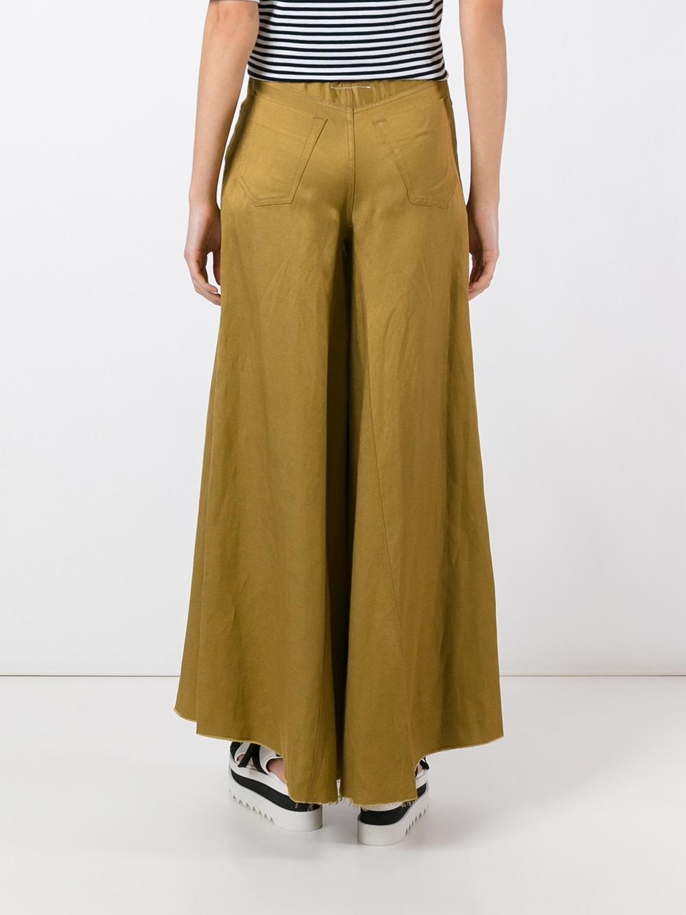 cropped palazzo trousers