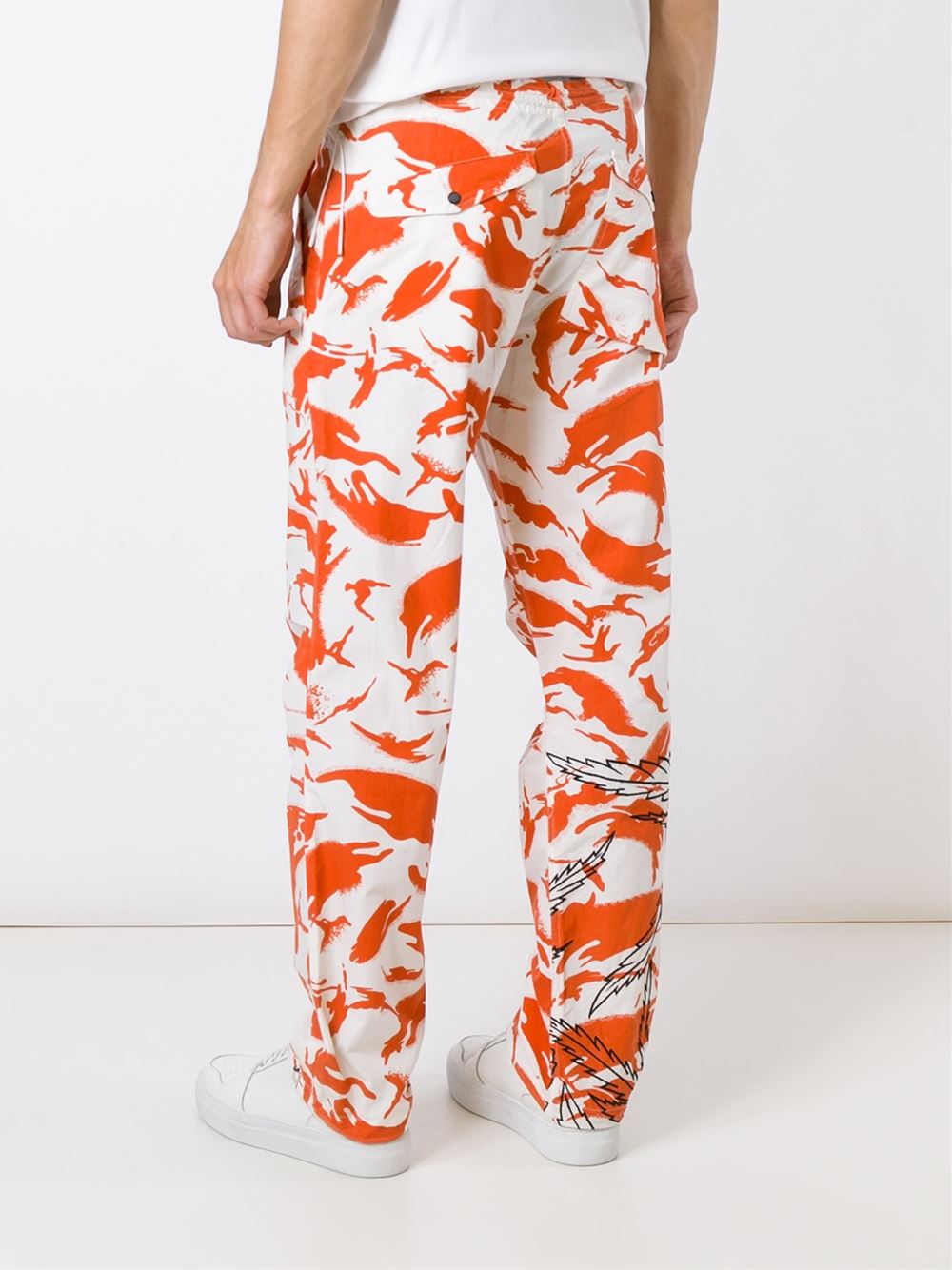 camouflage loose fit trousers