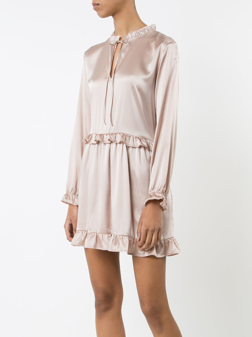 frilled trim dress