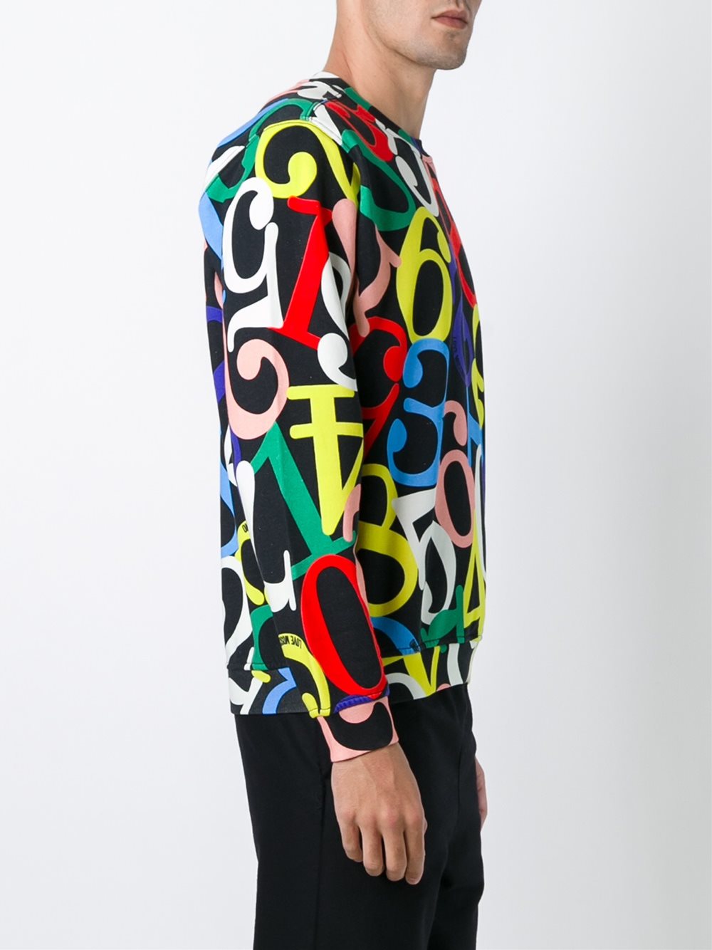 numbers print sweatshirt 
