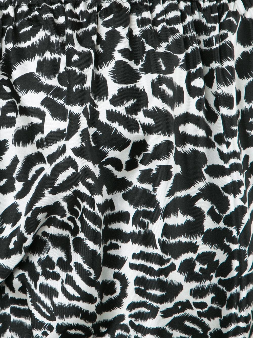off-shoulders leopard print blouse