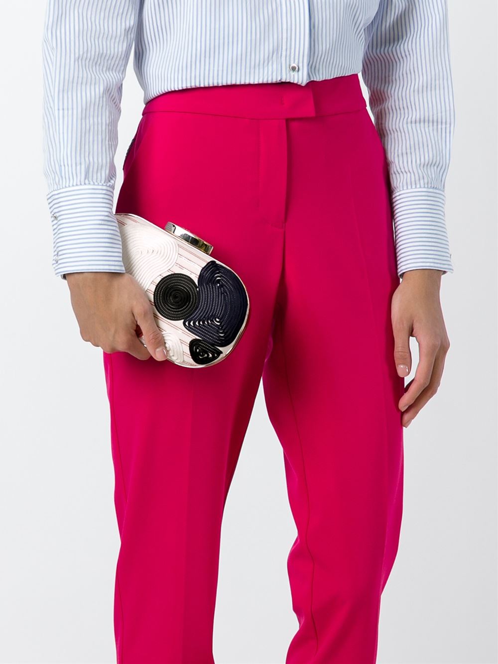 embroidered mini clutch