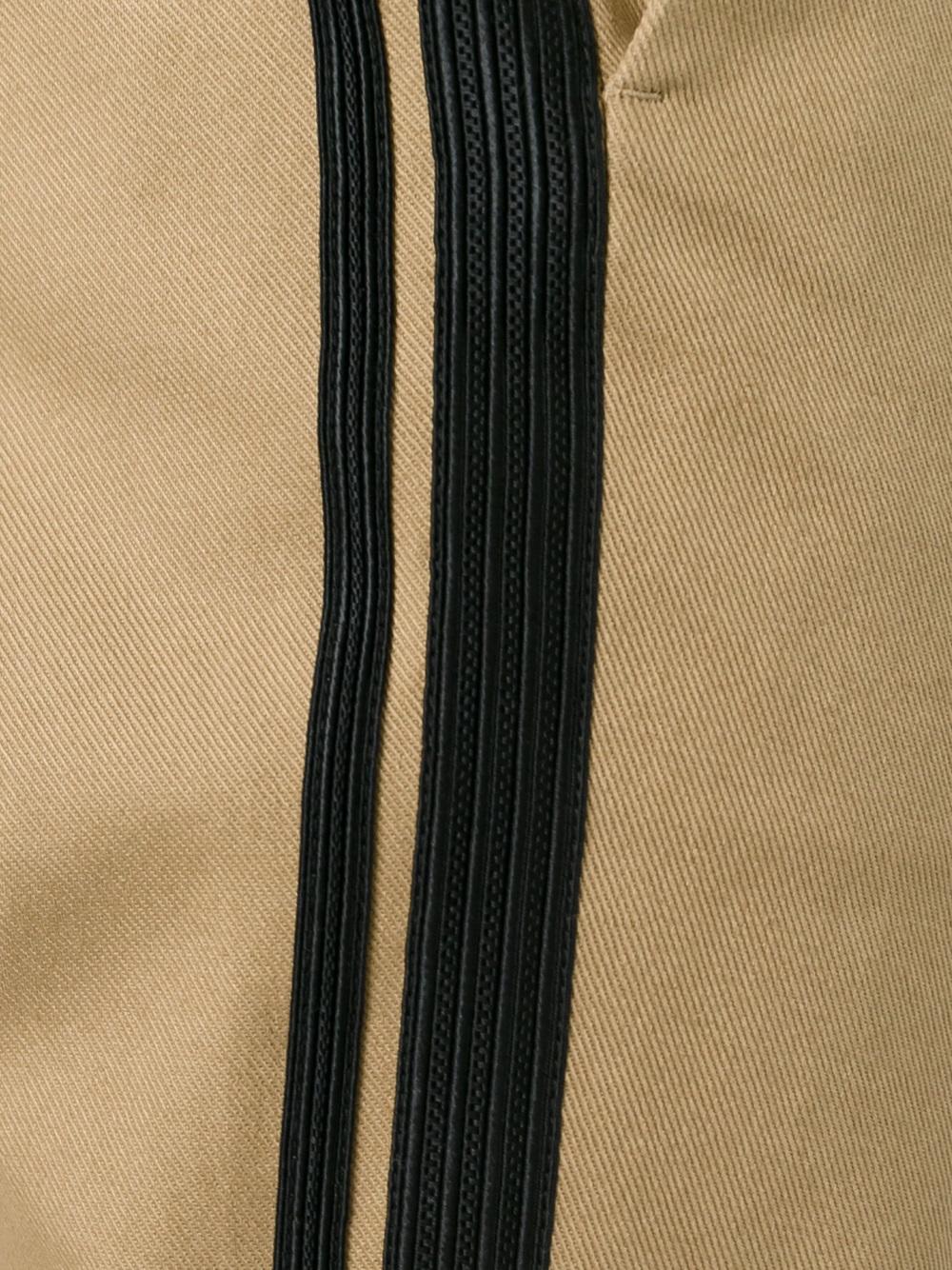 contrast piped trousers