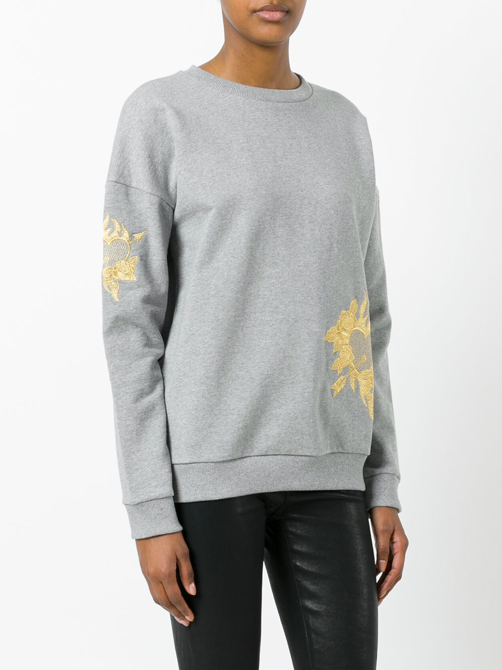 floral embroidered sweatshirt 