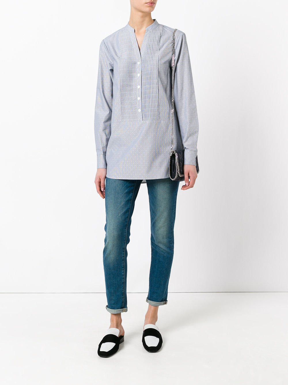mandarin neck tunic