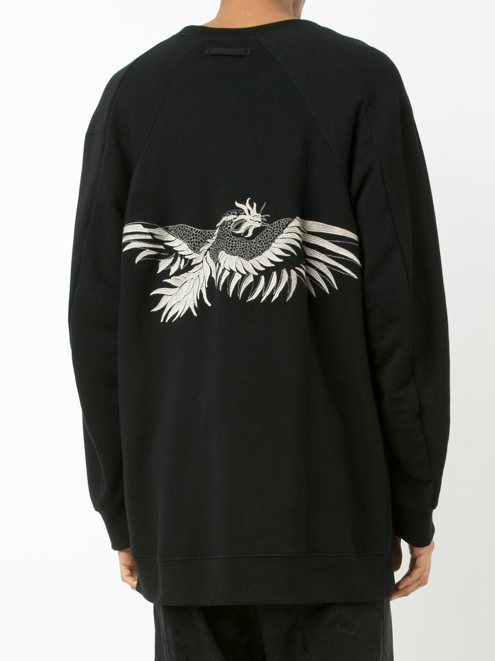 bird back embroidery sweatshirt