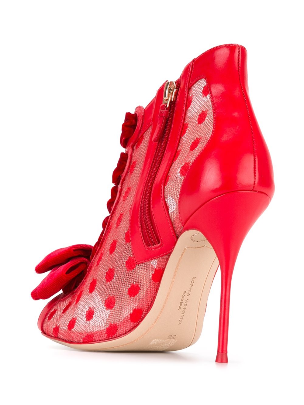 mesh lace up pumps