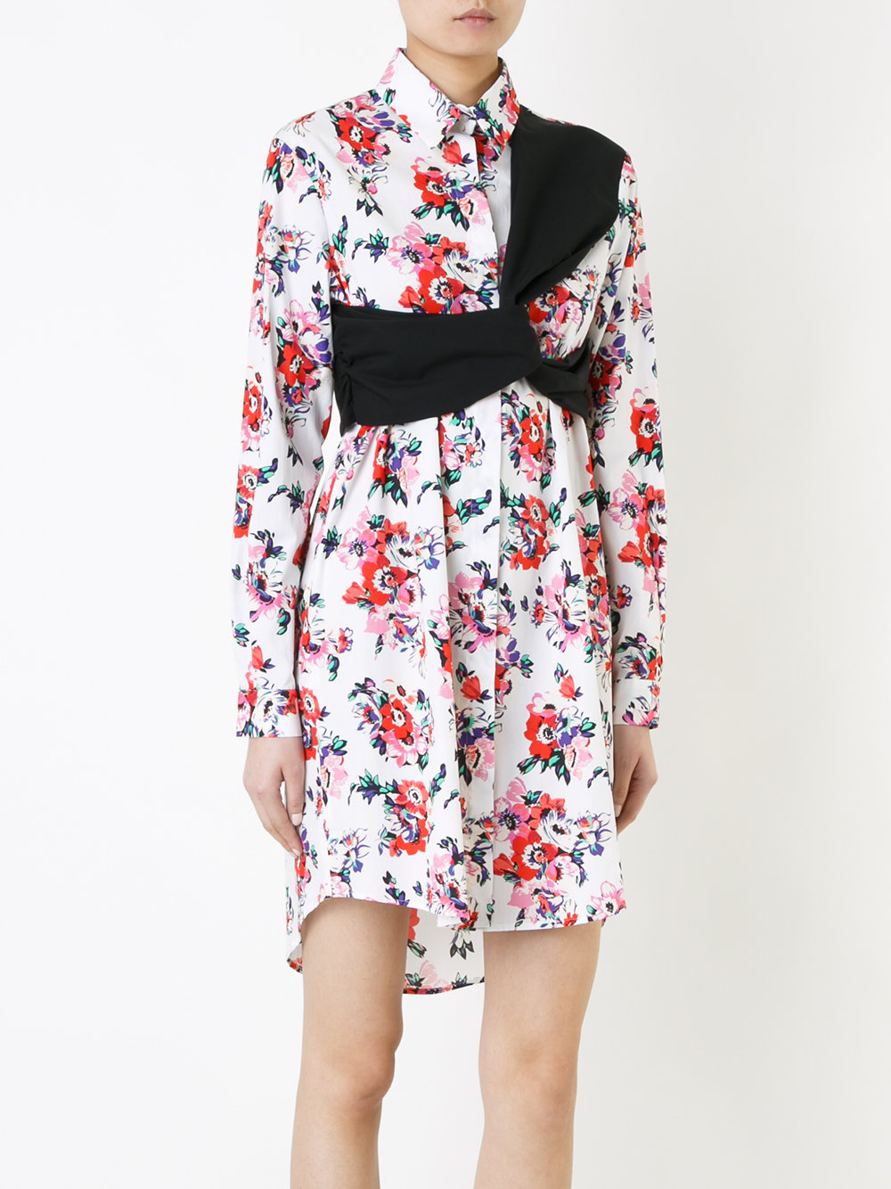 strap detail floral print dress