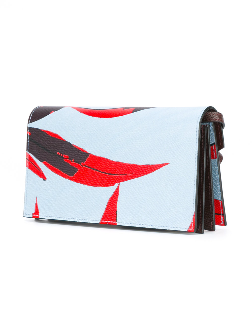 Swash print cross-body wallet