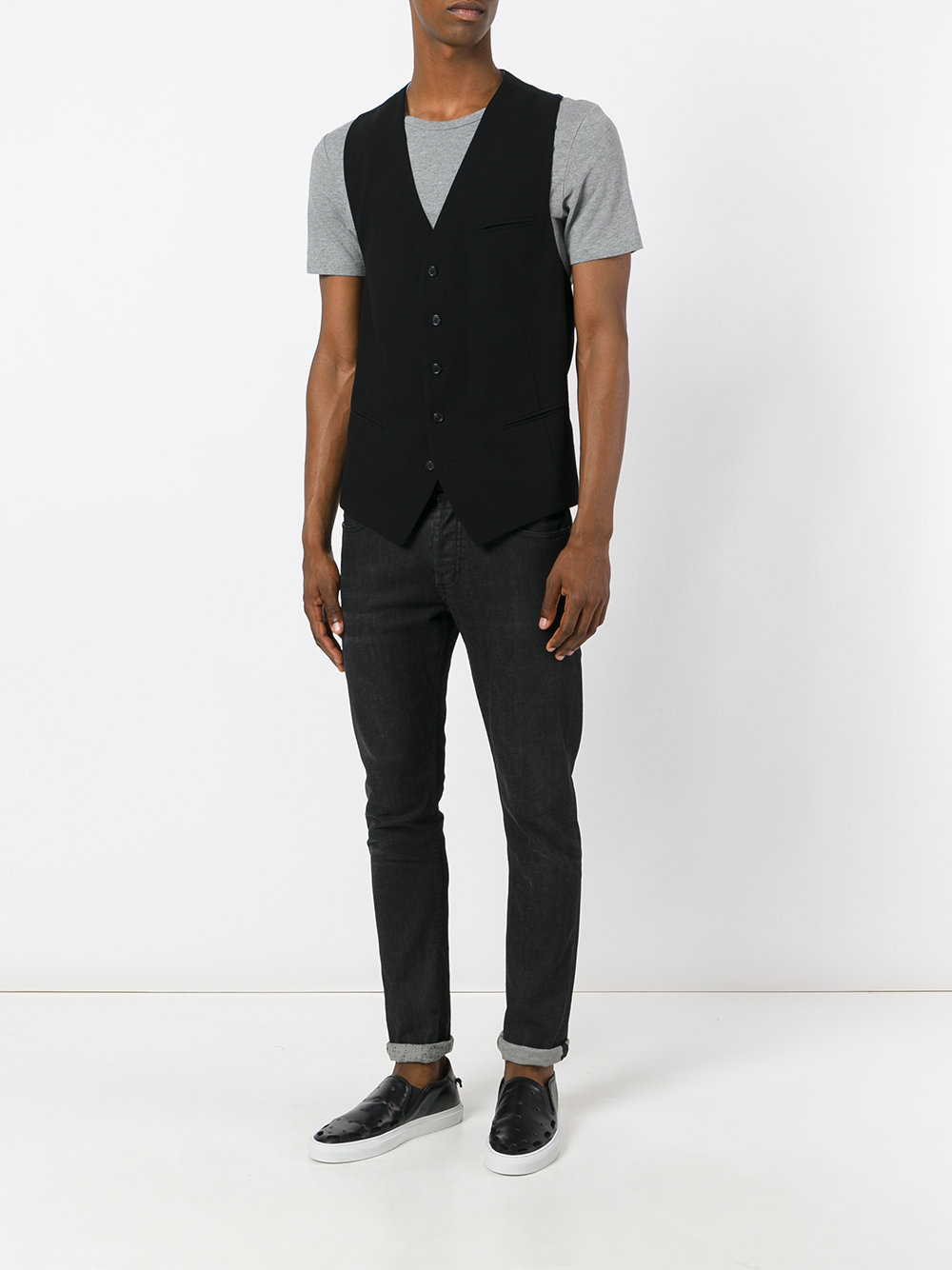 buttoned waistcoat