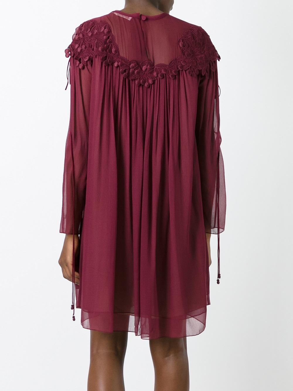 cherry guipure dress