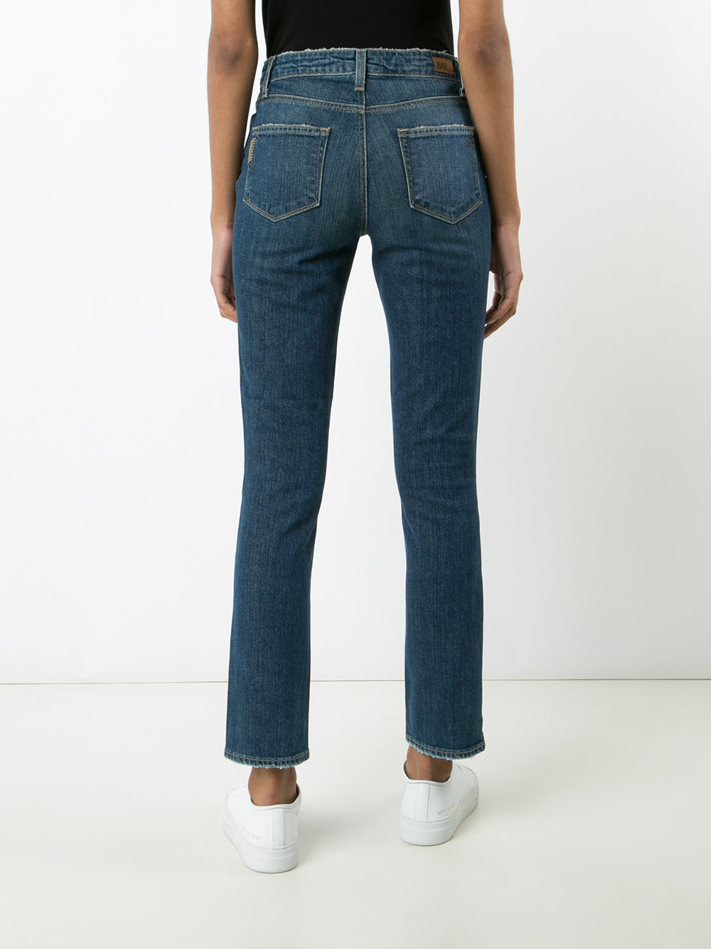 stonewashed cropped jeans