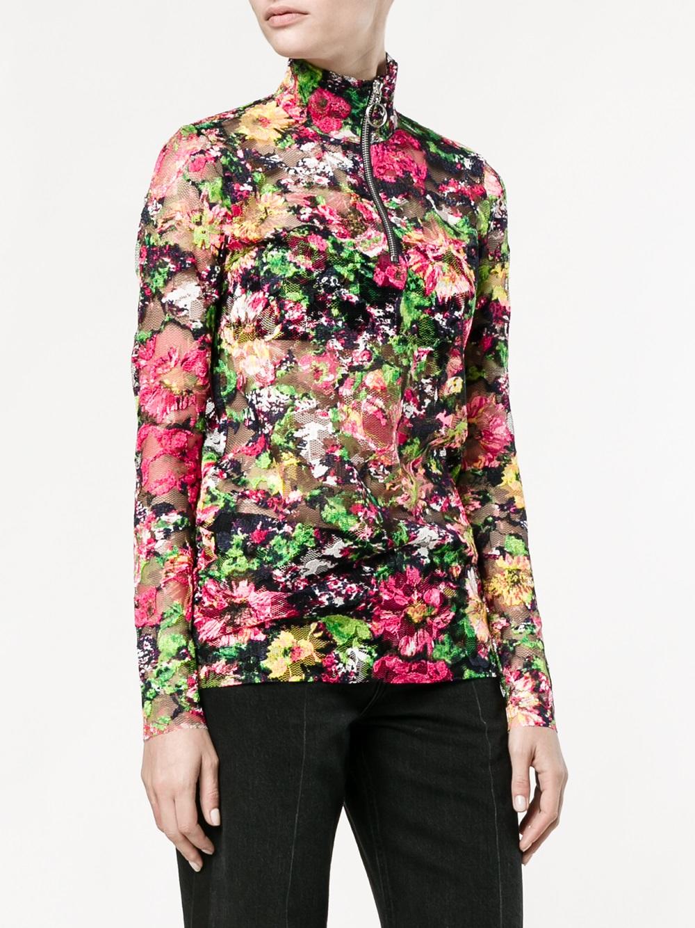floral print lace top