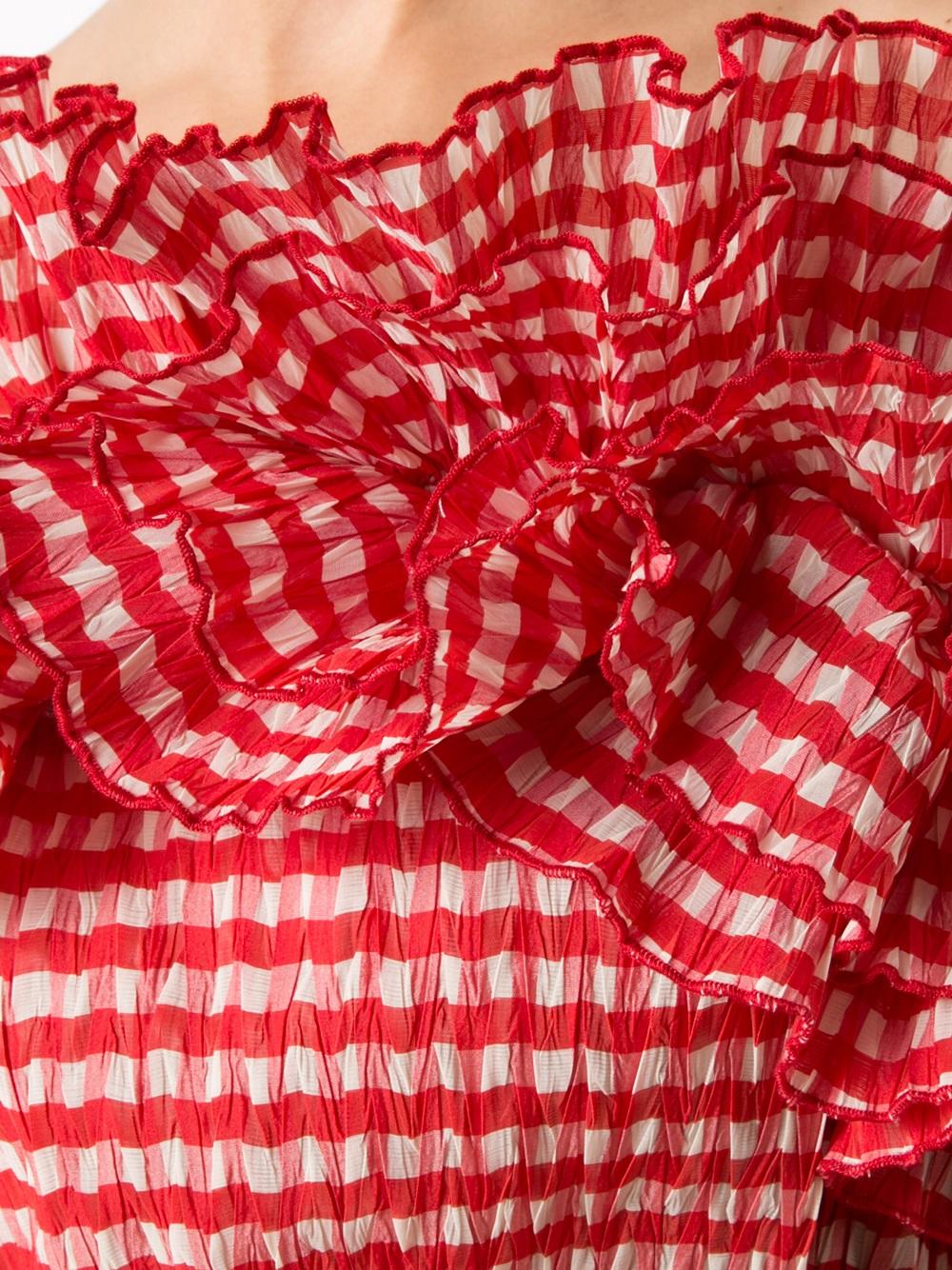 'Gingham' fuffled top