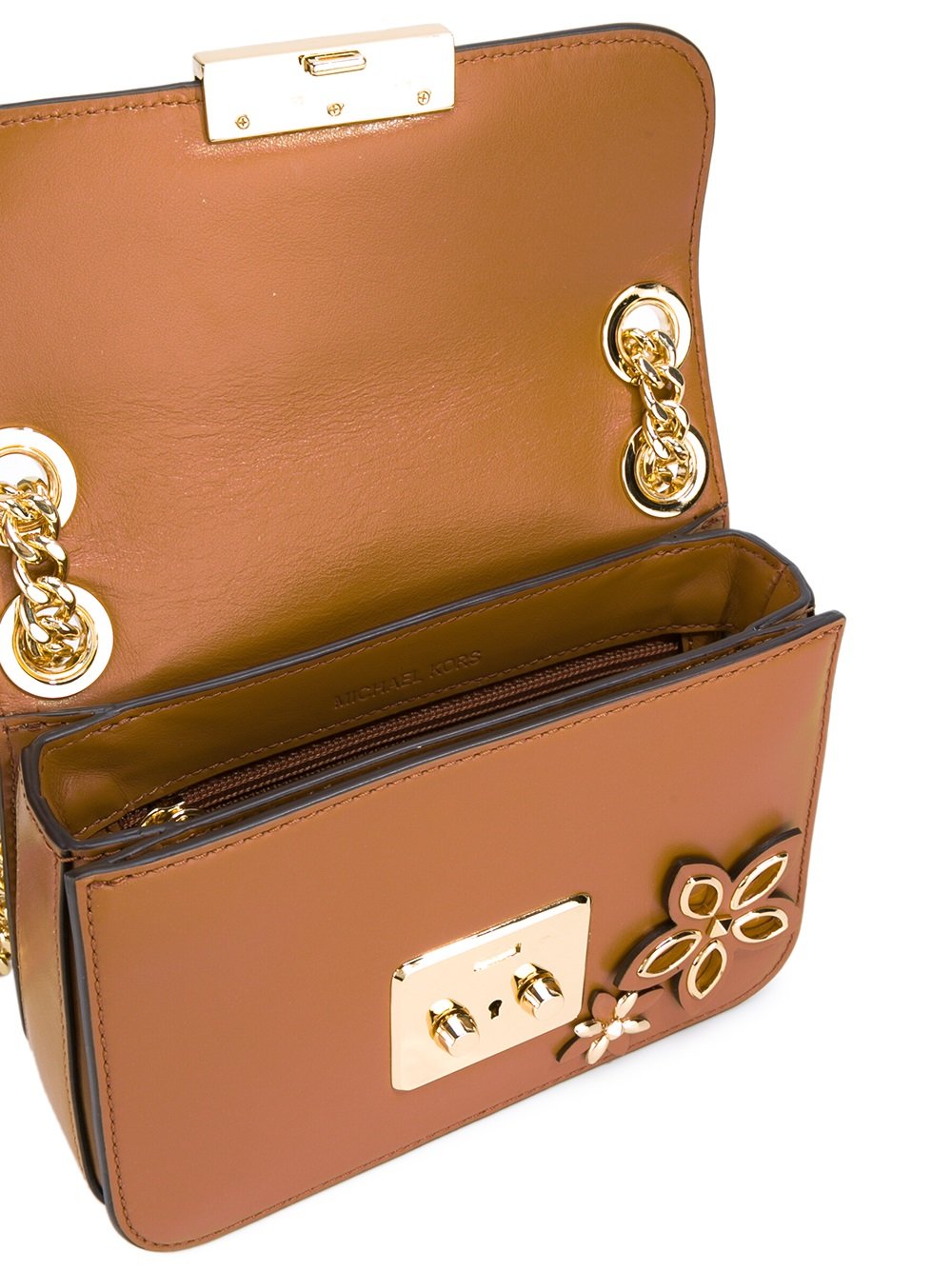 floral embellished shoulder bag