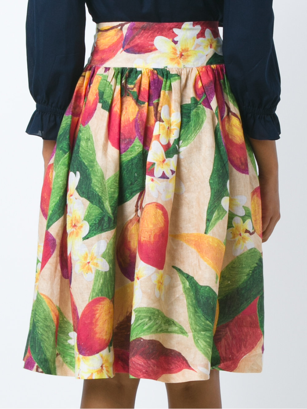 flared midi skirt