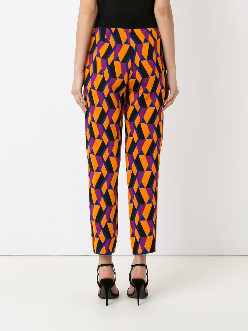 geometric knit trousers