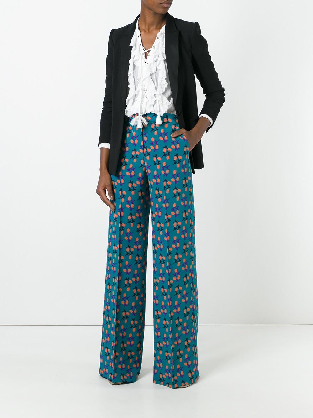 floral print trousers