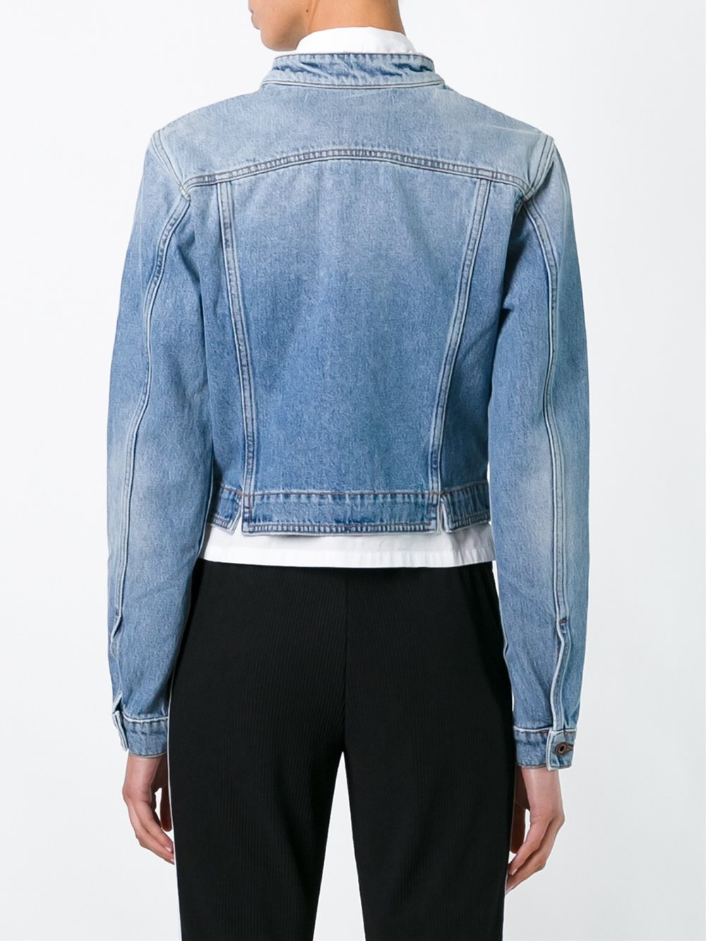 zipped denim jacket