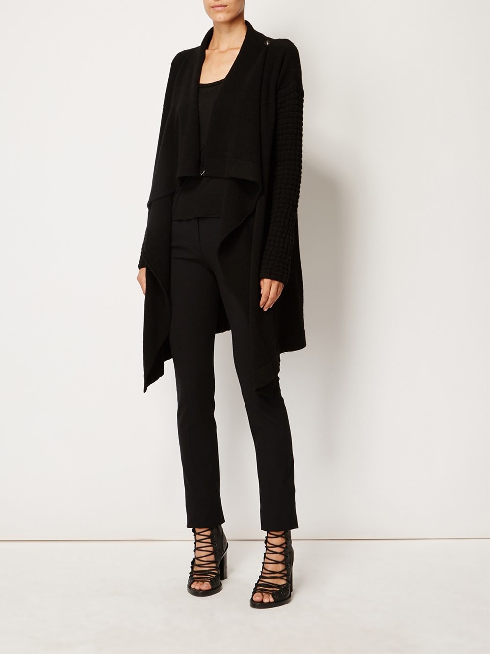 wrap detail cardi-coat