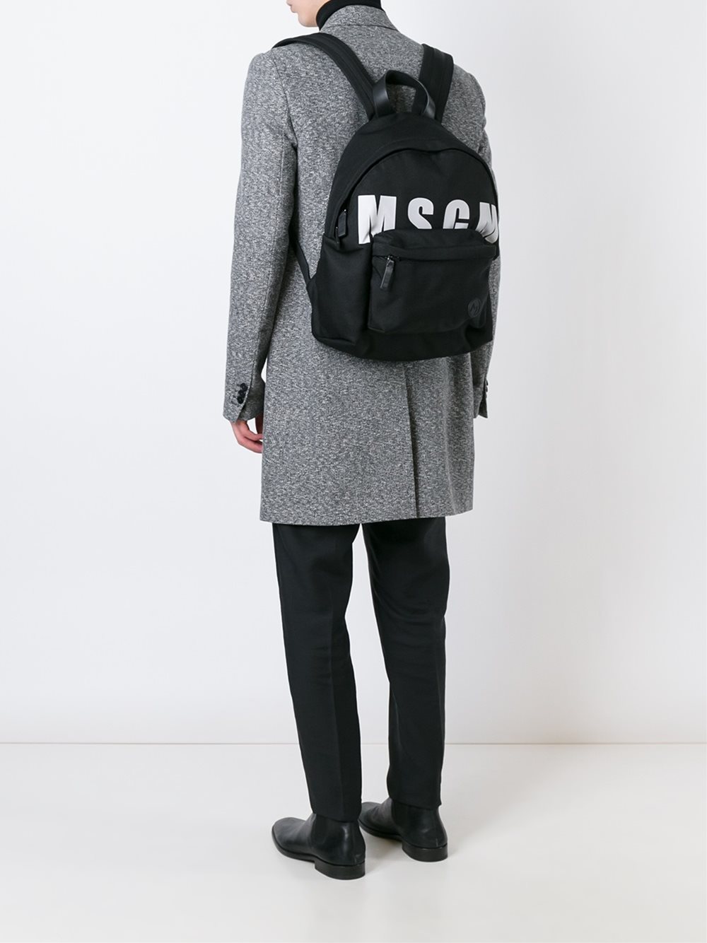 logo print backpack