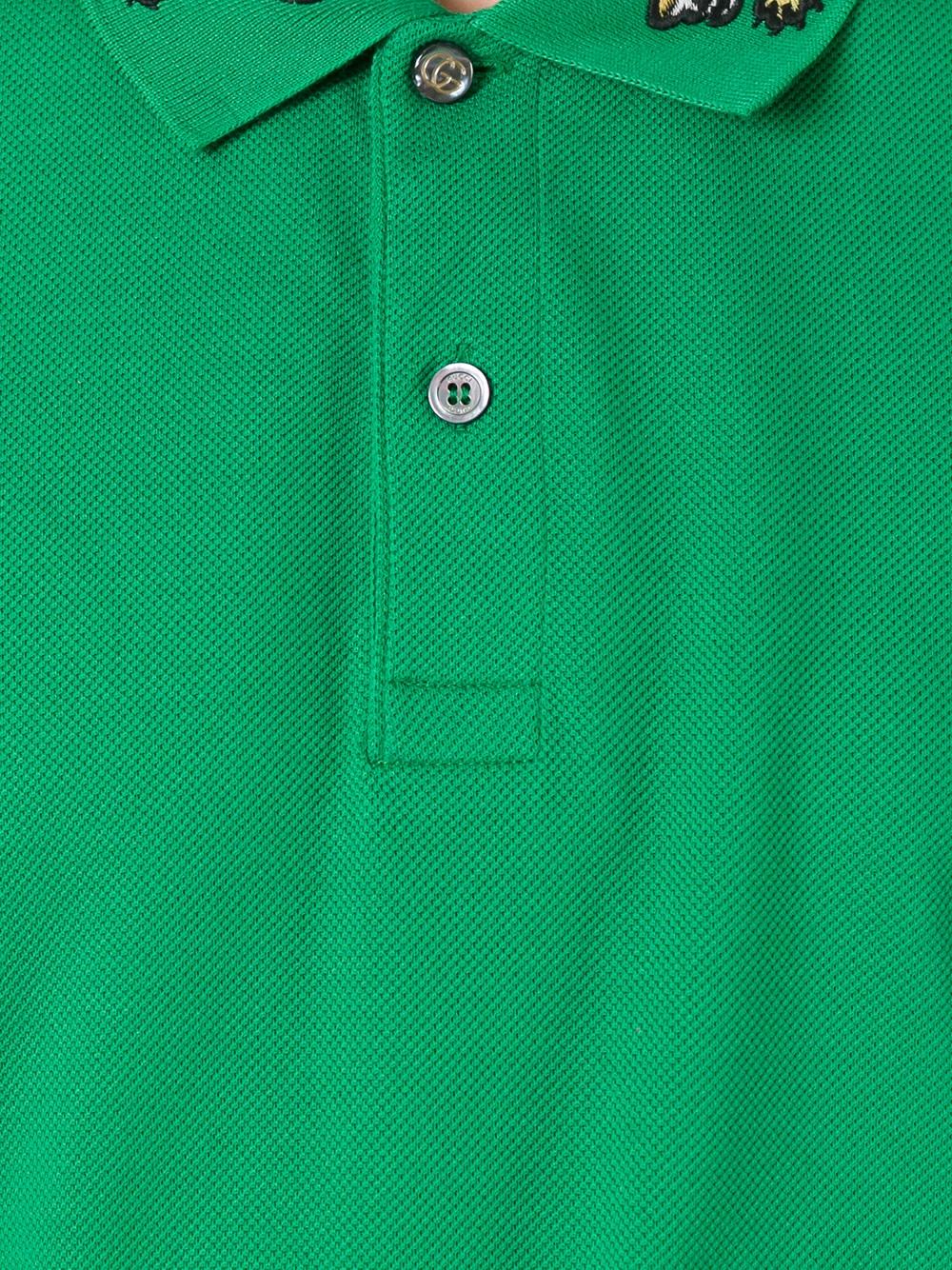 tiger embroidered polo shirt