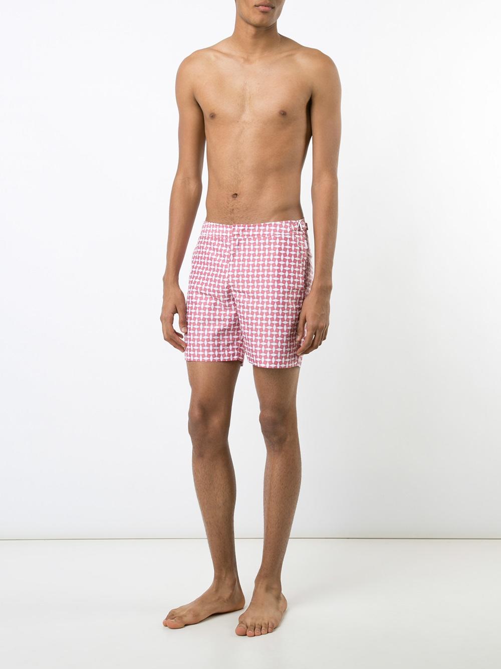 dot print swim shorts