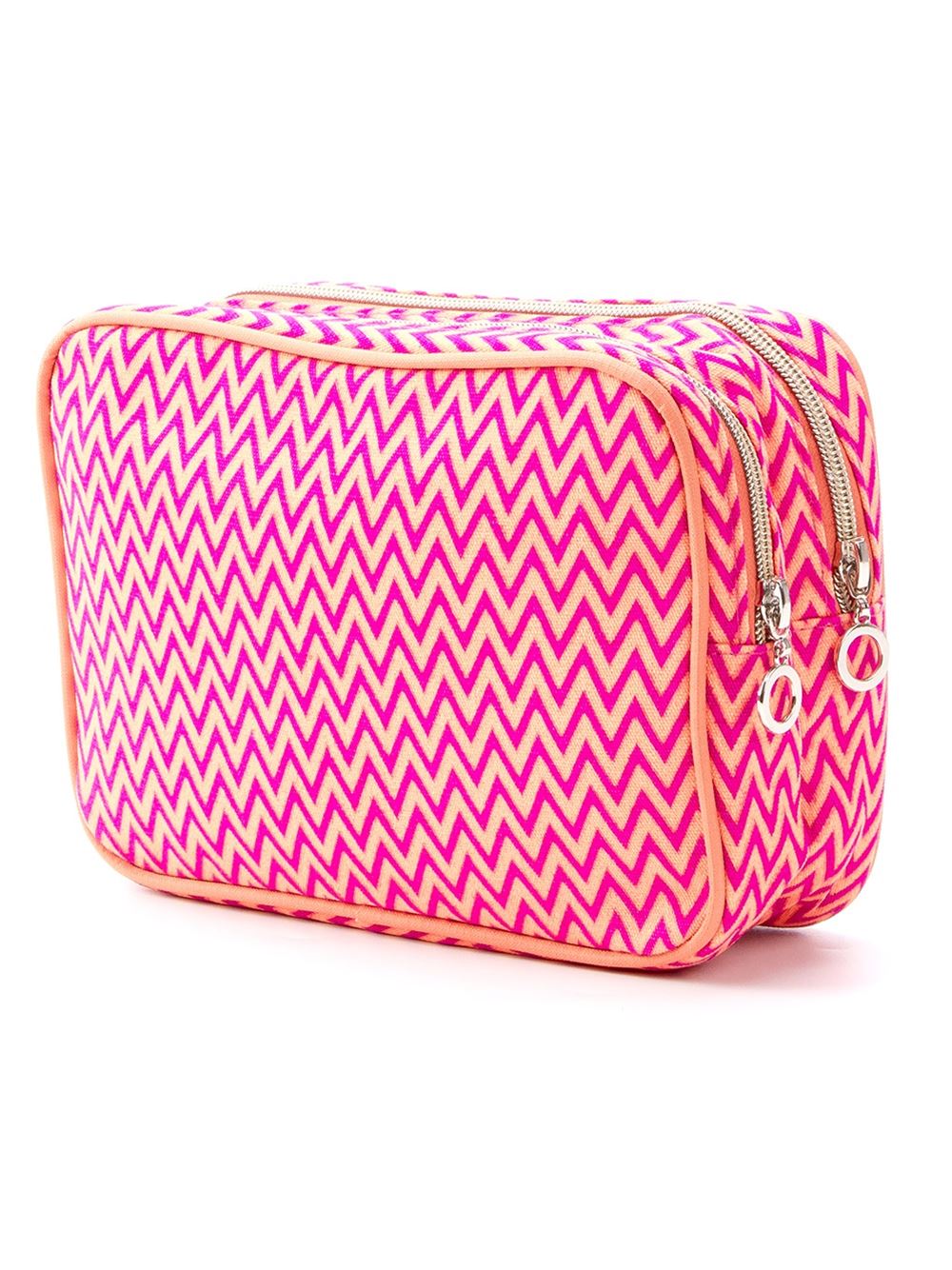 zig zag pattern make-up bag