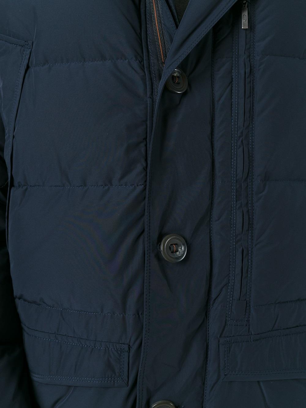 buttoned hooded jacket