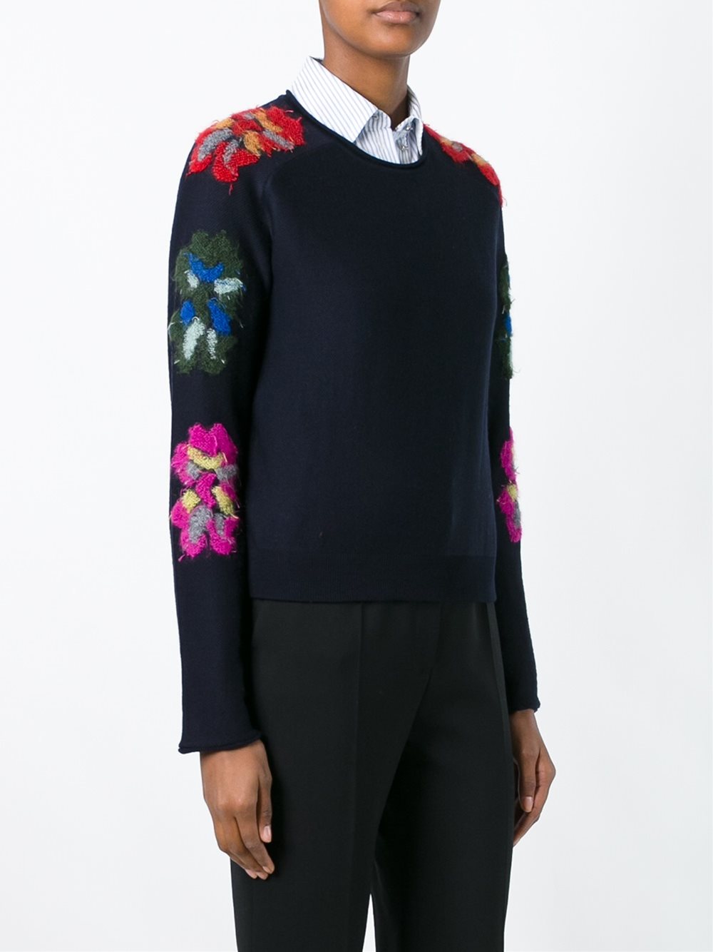 floral sleeve jumper