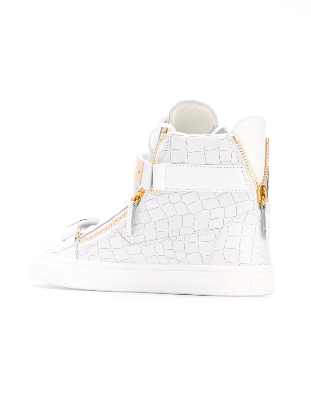 double strap hi-top sneakers