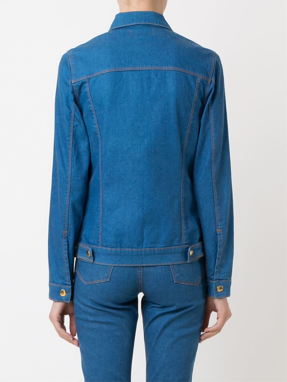 classic polo collar denim jacket