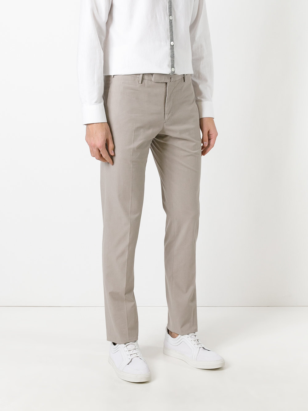 straight cut chino trousers