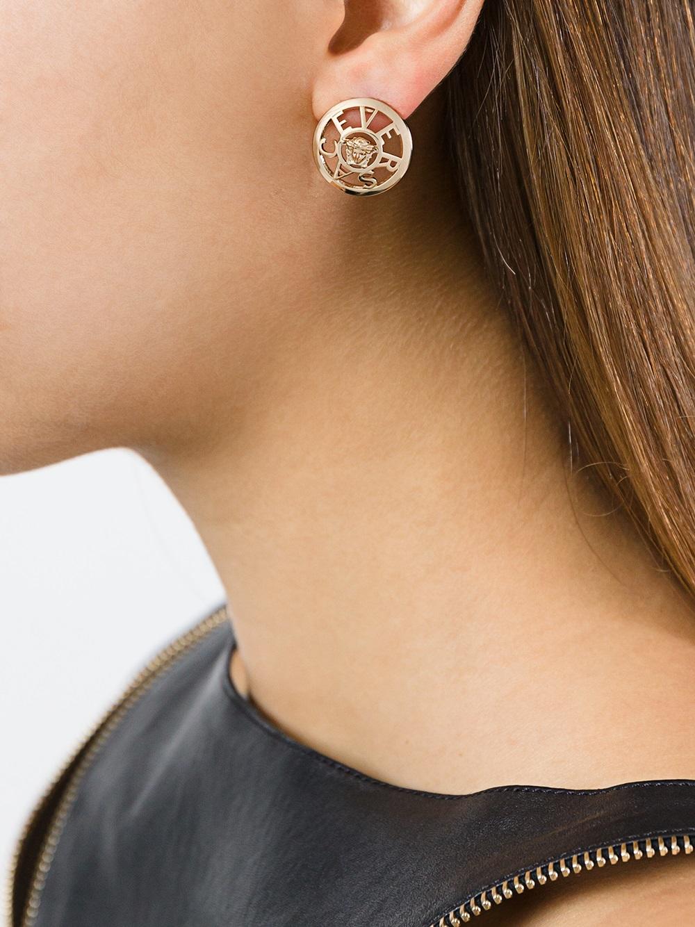 Medusa logo stud earrings