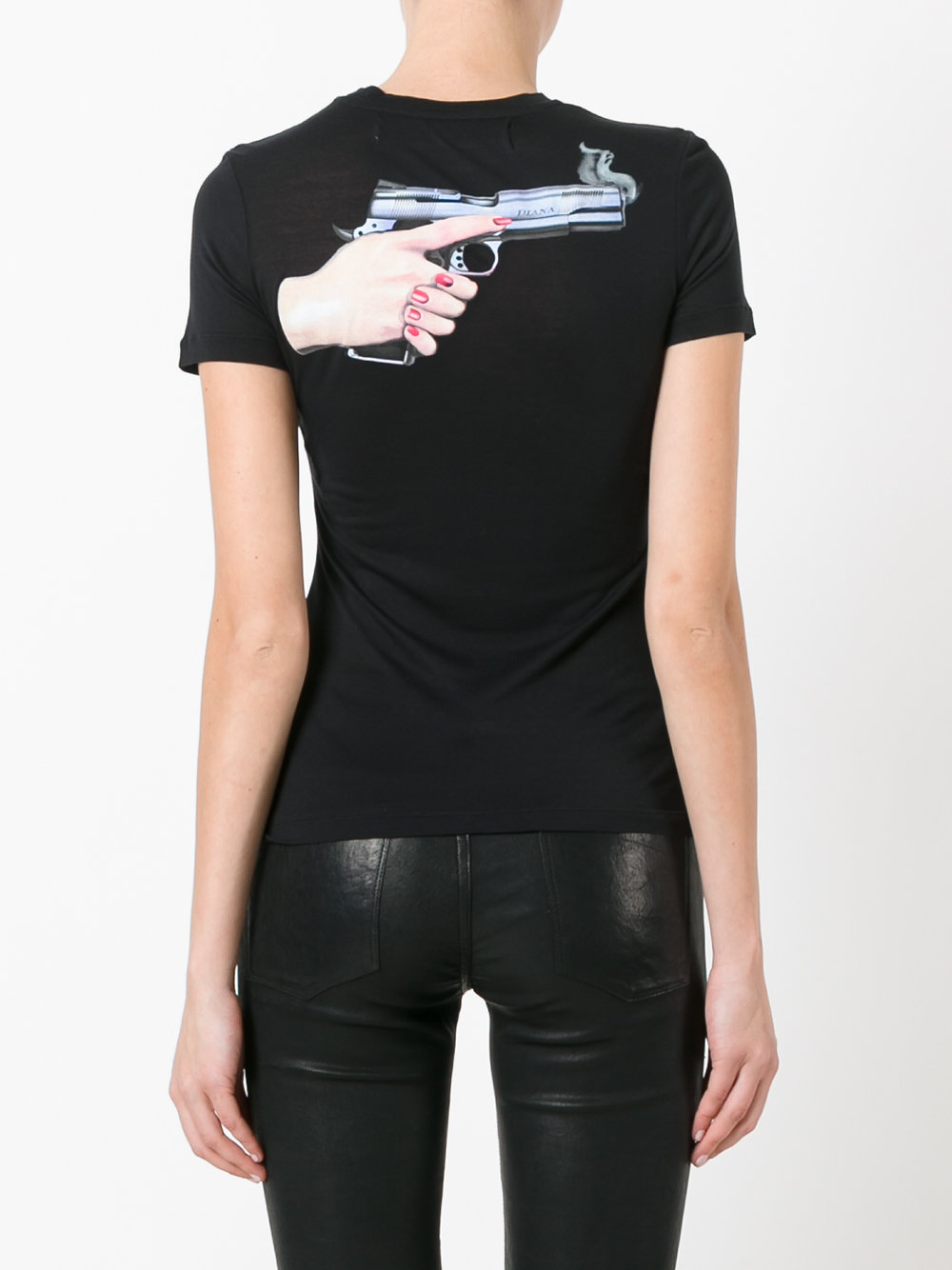 gun print T-shirt 