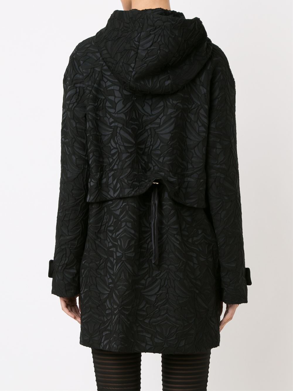 hooded jacquard jacket