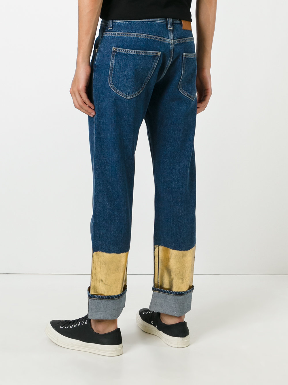 metallic detail jeans